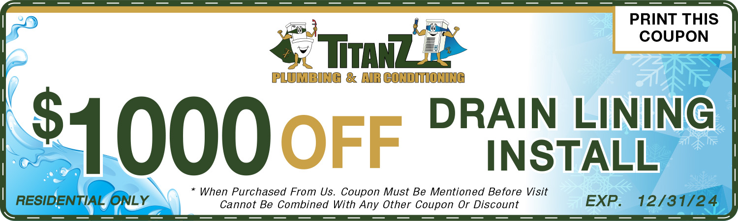 $1000 OFF Drain Lining Install Coupon