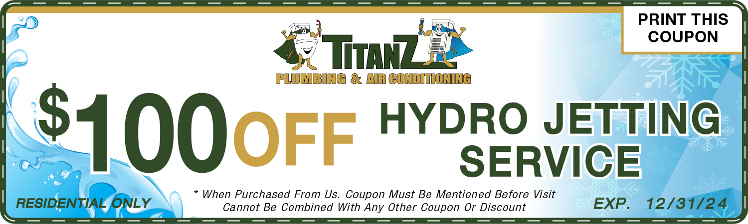 $100 OFF Hydro Jetting Service Coupon