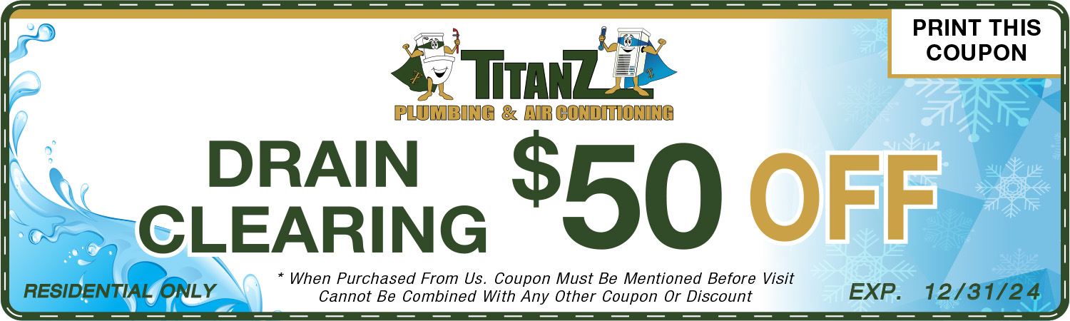 Drain Cleaning $50 OFF Coupon